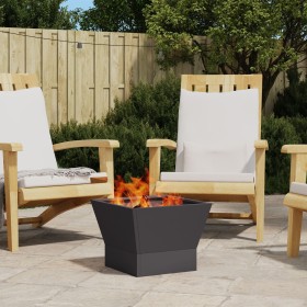 Fogón Cuadrado Negro 40x40x30 cm Acero de , Chimeneas - Ref: Foro24-858908, Precio: 50,47 €, Descuento: %