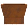 Hoguera Cuadrada 40x40x30 cm Acero Envejecido de , Chimeneas - Ref: Foro24-858909, Precio: 46,57 €, Descuento: %