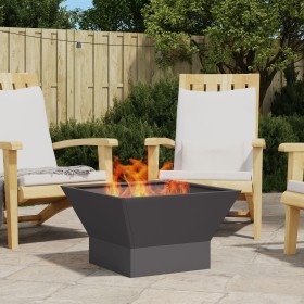 Fogón Cuadrado Negro 60x60x35 cm Acero de , Chimeneas - Ref: Foro24-858910, Precio: 70,17 €, Descuento: %