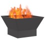 Fogón Cuadrado Negro 60x60x35 cm Acero de , Chimeneas - Ref: Foro24-858910, Precio: 70,17 €, Descuento: %
