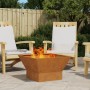 Fogata Cuadrada Marrón 60x60x35 cm de acero envejecido de , Chimeneas - Ref: Foro24-858911, Precio: 64,77 €, Descuento: %