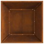 Fogata Cuadrada Marrón 60x60x35 cm de acero envejecido de , Chimeneas - Ref: Foro24-858911, Precio: 64,77 €, Descuento: %