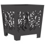 Hoguera Cuadrada Negra 40x40x40 cm Acero de , Chimeneas - Ref: Foro24-858912, Precio: 59,81 €, Descuento: %