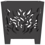 Hoguera Cuadrada Negra 40x40x40 cm Acero de , Chimeneas - Ref: Foro24-858912, Precio: 59,81 €, Descuento: %