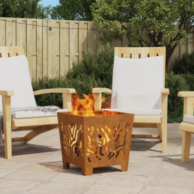Chimenea VidaXL Cuadrada 40x40x40 cm de Acero Resistente a la Intemperie de , Chimeneas - Ref: Foro24-858913, Precio: 54,87 €...