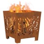 Chimenea VidaXL Cuadrada 40x40x40 cm de Acero Resistente a la Intemperie de , Chimeneas - Ref: Foro24-858913, Precio: 54,87 €...