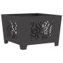 Fogata Cuadrada Negra 60x60x40 cm Acero de , Chimeneas - Ref: Foro24-858914, Precio: 76,71 €, Descuento: %