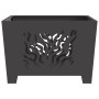 Fogata Cuadrada Negra 60x60x40 cm Acero de , Chimeneas - Ref: Foro24-858914, Precio: 76,71 €, Descuento: %