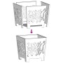 Chimenea VidaXL Cuadrada 40x40x40 cm de Acero Resistente a la Intemperie de , Chimeneas - Ref: Foro24-858913, Precio: 54,87 €...