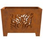 Fuego Hoguera Cuadrada 60x60x40 cm Acero Resistente a la Intemperie de , Chimeneas - Ref: Foro24-858915, Precio: 69,44 €, Des...