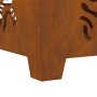Fuego Hoguera Cuadrada 60x60x40 cm Acero Resistente a la Intemperie de , Chimeneas - Ref: Foro24-858915, Precio: 69,44 €, Des...