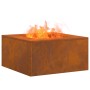 Fogata Cuadrada 60x60x30 cm Acero Corrosion de , Chimeneas - Ref: Foro24-858919, Precio: 92,24 €, Descuento: %