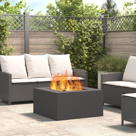 Hoguera cuadrada negra 80x80x40 cm de acero de , Chimeneas - Ref: Foro24-858920, Precio: 146,70 €, Descuento: %