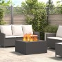 Hoguera cuadrada negra 80x80x40 cm de acero de , Chimeneas - Ref: Foro24-858920, Precio: 146,70 €, Descuento: %