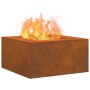 Hoguera Cuadrada 80x80x40 cm de Acero Envejecido de , Chimeneas - Ref: Foro24-858921, Precio: 135,53 €, Descuento: %