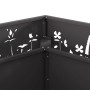 Chimenea de Jardín Cuadrada Negra 80x80x30 cm de Acero de , Chimeneas - Ref: Foro24-858928, Precio: 113,06 €, Descuento: %