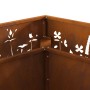 Hoguera Cuadrada 80x80x30 cm Acero Resistente a la intemperie | Foro24.es | Tu tienda online para hogar, jardín y más Foro24.es