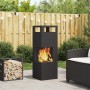 Hoguera cuadrada Negra 35x35x100 cm Acero de , Chimeneas - Ref: Foro24-858930, Precio: 104,98 €, Descuento: %