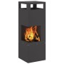 Hoguera cuadrada Negra 35x35x100 cm Acero de , Chimeneas - Ref: Foro24-858930, Precio: 104,98 €, Descuento: %
