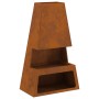Hoguera con Almacenamiento de Troncos 60x35x100 cm Acero Resistente a la Intemperie de , Chimeneas - Ref: Foro24-858939, Prec...