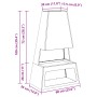 Hoguera con Almacenamiento de Troncos 60x35x100 cm Acero Resistente a la Intemperie de , Chimeneas - Ref: Foro24-858939, Prec...