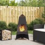 Hoguera Pirámide Negra 50x45x95 cm Acero de , Chimeneas - Ref: Foro24-858940, Precio: 89,44 €, Descuento: %