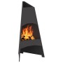 Hoguera Pirámide Negra 50x45x95 cm Acero de , Chimeneas - Ref: Foro24-858940, Precio: 89,44 €, Descuento: %