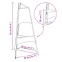 Hoguera Pirámide Negra 50x45x95 cm Acero de , Chimeneas - Ref: Foro24-858940, Precio: 89,44 €, Descuento: %