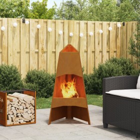 Hoguera Pyramid 50x45x95 cm de Acero envejecido de , Chimeneas - Ref: Foro24-858941, Precio: 82,50 €, Descuento: %