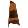 Hoguera Pyramid 50x45x95 cm de Acero envejecido de , Chimeneas - Ref: Foro24-858941, Precio: 82,50 €, Descuento: %