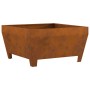 Hoguera cuadrada de 80x80x43 cm en acero resistente a la intemperie de , Chimeneas - Ref: Foro24-858945, Precio: 98,24 €, Des...