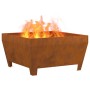 Hoguera cuadrada de 80x80x43 cm en acero resistente a la intemperie de , Chimeneas - Ref: Foro24-858945, Precio: 98,24 €, Des...