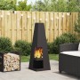 Hoguera con Almacenamiento para Troncos Negro 35x35x100 cm Acero de , Chimeneas - Ref: Foro24-858946, Precio: 93,70 €, Descue...