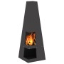 Hoguera con Almacenamiento para Troncos Negro 35x35x100 cm Acero de , Chimeneas - Ref: Foro24-858946, Precio: 93,70 €, Descue...