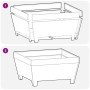 Hoguera cuadrada de 80x80x43 cm en acero resistente a la intemperie de , Chimeneas - Ref: Foro24-858945, Precio: 98,24 €, Des...