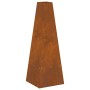 fogata  con almacenamiento para troncos 35x35x100 cm de acero envejecido | Foro24.es | Tu tienda online para hogar, jardín y más Foro24.es