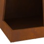 fogata  con almacenamiento para troncos 35x35x100 cm de acero envejecido | Foro24.es | Tu tienda online para hogar, jardín y más Foro24.es
