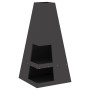 Hoguera con Almacenamiento para Troncos Negra 50x50x100 cm Acero de , Chimeneas - Ref: Foro24-858948, Precio: 124,85 €, Descu...