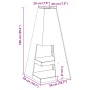 Hoguera con Almacenamiento para Troncos Negra 50x50x100 cm Acero de , Chimeneas - Ref: Foro24-858948, Precio: 124,85 €, Descu...