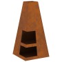 Fogón con almacenamiento de leña 50x50x100 cm de acero envejecido de , Chimeneas - Ref: Foro24-858949, Precio: 113,04 €, Desc...