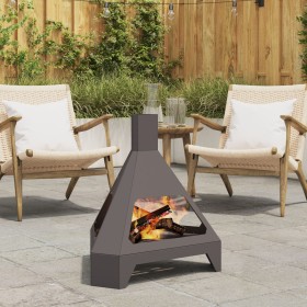 Comprar Hoguera con Chimenea Negro 50x43x52 cm