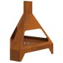 Hoguera con Chimenea 50x43x52 cm Acero envejido de , Chimeneas - Ref: Foro24-858951, Precio: 61,40 €, Descuento: -5%%