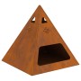 Hoguera Pirámide 50x50x51 cm Acero Resistente a la Intemperie de , Chimeneas - Ref: Foro24-858953, Precio: 62,82 €, Descuento: %