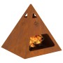 Hoguera Pirámide 50x50x51 cm Acero Resistente a la Intemperie de , Chimeneas - Ref: Foro24-858953, Precio: 62,82 €, Descuento: %