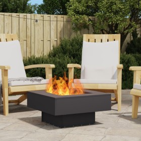 Fogata Cuadrada Negra 60x60x30 cm Acero de , Chimeneas - Ref: Foro24-858954, Precio: 90,46 €, Descuento: %