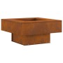 Hoguera cuadrada 60x60x30 cm de acero resistente a la intemperie de , Chimeneas - Ref: Foro24-858955, Precio: 83,54 €, Descue...