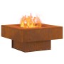 Hoguera cuadrada 60x60x30 cm de acero resistente a la intemperie de , Chimeneas - Ref: Foro24-858955, Precio: 83,54 €, Descue...