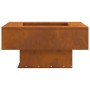 Hoguera cuadrada 60x60x30 cm de acero resistente a la intemperie de , Chimeneas - Ref: Foro24-858955, Precio: 83,54 €, Descue...