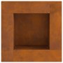 Hoguera cuadrada 60x60x30 cm de acero resistente a la intemperie de , Chimeneas - Ref: Foro24-858955, Precio: 83,54 €, Descue...