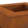 Hoguera cuadrada 60x60x30 cm de acero resistente a la intemperie de , Chimeneas - Ref: Foro24-858955, Precio: 83,54 €, Descue...